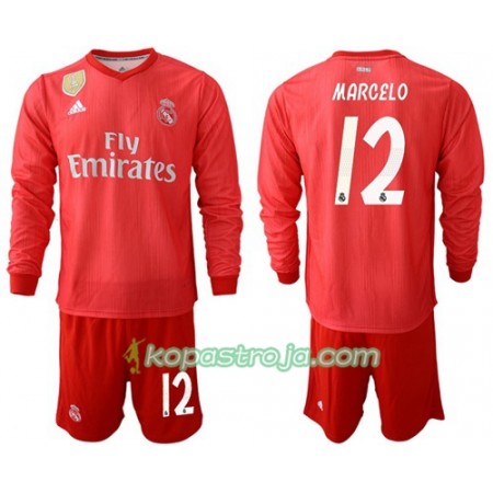 Billiga Fotbollströjor Real Madrid Marcelo 12 Barn Tredje tröja 2018/19 Långärmad